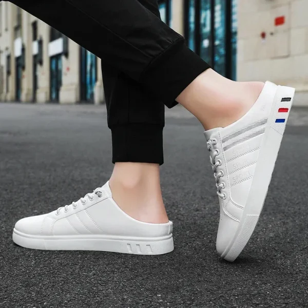 Men's Sneakers 2025 New Half-slippers Men Casual Shoes Comfortable Loafers PU Leather Running Shoes Outdoor Zapatos Para Hombres - Image 6