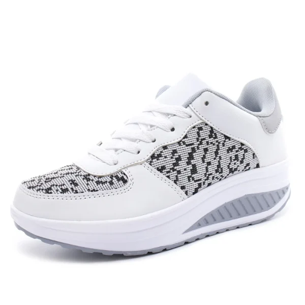Women Shoes Lace Up Leather Shoes Sports Shoes Student Increase Platform Sneakers Outdoor Walking Women Shoes Zapatos De Mujer - Image 4