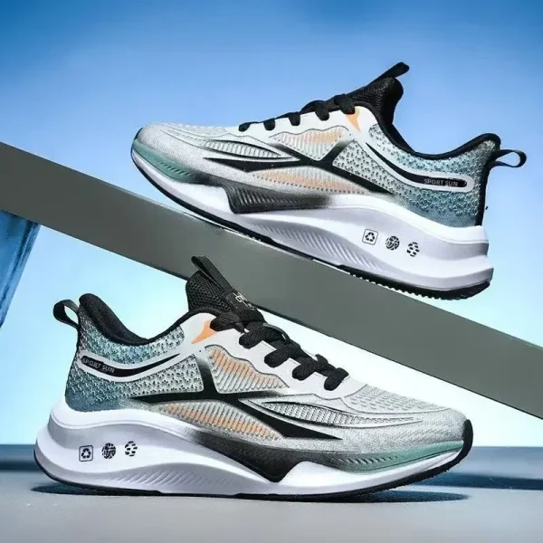 Running & Walking Men's Shoes - Lace-up, Lightweight, Comfortable & Breathable Tennis Sneakers - Image 3