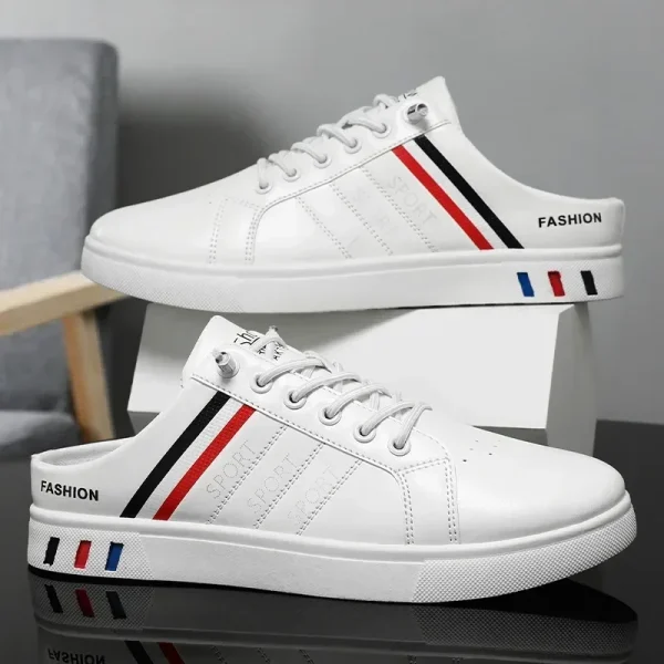 Men's Sneakers 2025 New Half-slippers Men Casual Shoes Comfortable Loafers PU Leather Running Shoes Outdoor Zapatos Para Hombres - Image 2